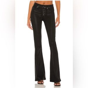 NWT PAIGE JEANS - HIGH RISE LOU LOU EXPOSED BF-BLACK FOG LUXE COATING